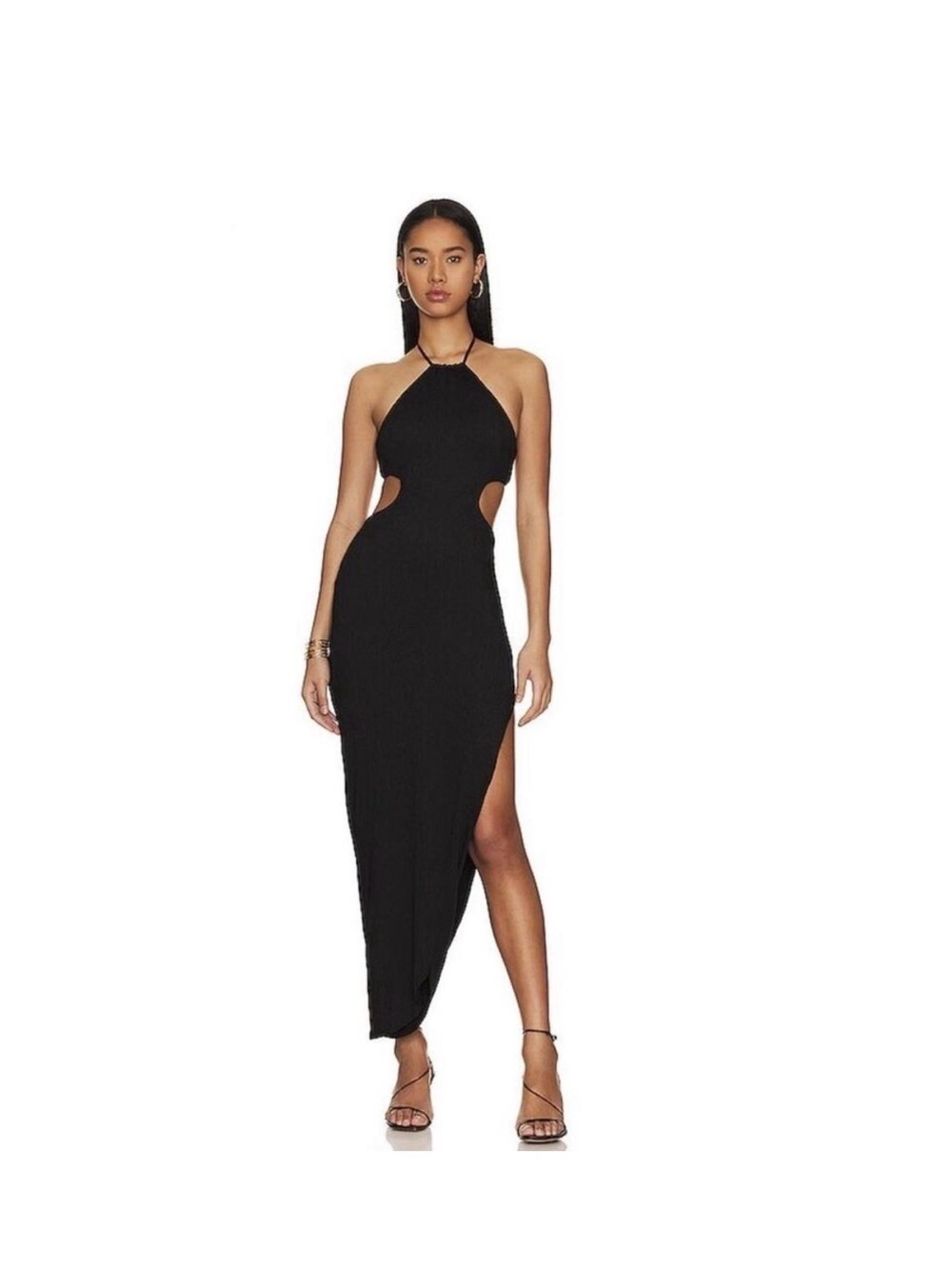 Rumer Black Strappy Maxi Dress